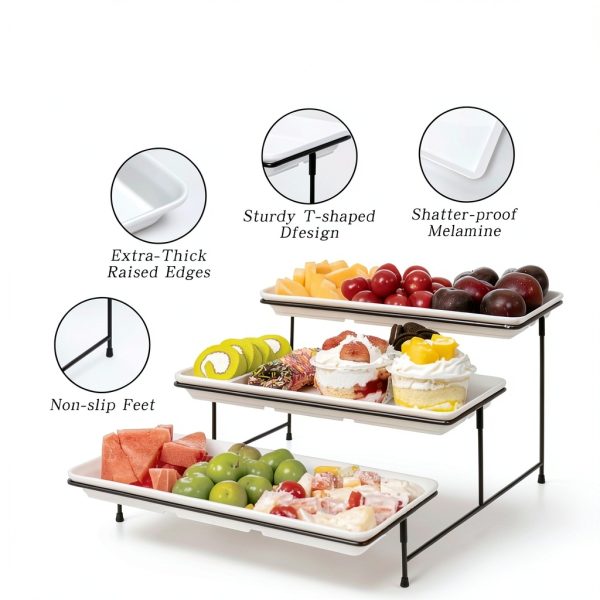 Rindoujin Tiered Serving Tray Classic White-3