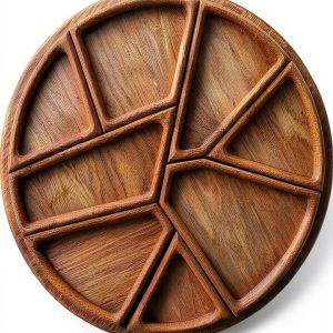 Generic Natural-Fiber Drop Cloche Serving Tray-0