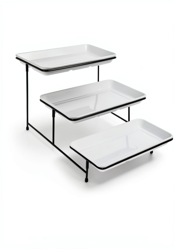 Rindoujin Tiered Serving Tray Classic White-7