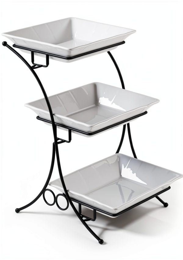 Tiered Serving Stand YHOSSEUN Ceramic Tray-0