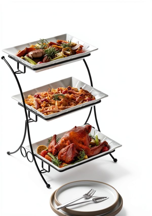 Tiered Serving Stand YHOSSEUN Ceramic Tray-2