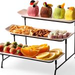 MEYREMUI White Tiered Serving Tray Kitchen Dining-0