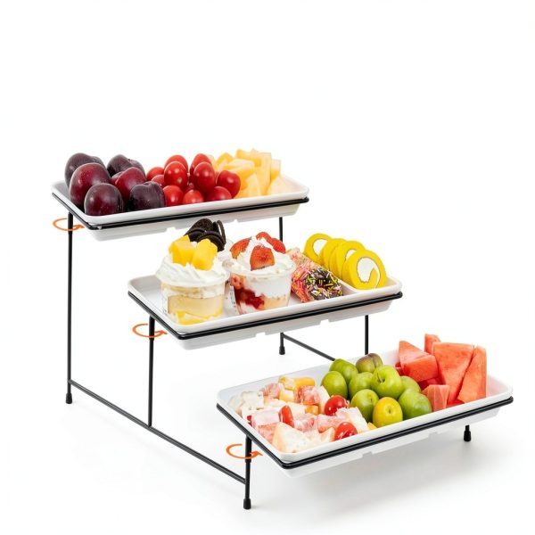 Rindoujin Tiered Serving Tray Classic White-5