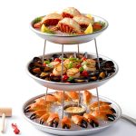 Glownary 3-Tier Aluminum Serving Tray-0