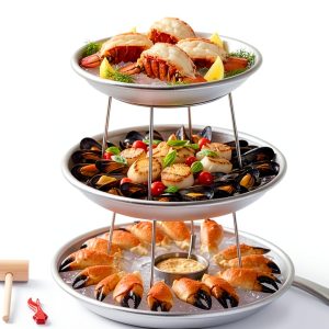 Glownary 3-Tier Aluminum Serving Tray-0