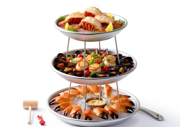Glownary 3-Tier Aluminum Serving Tray-0