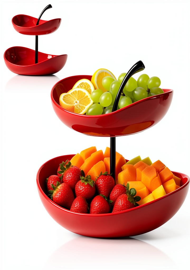 Zansens Ceramic Art Deco Fruit Tray on a kitchen counter