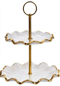 Gold Tiered Serving Tray by Mud Pie Kitchen-0