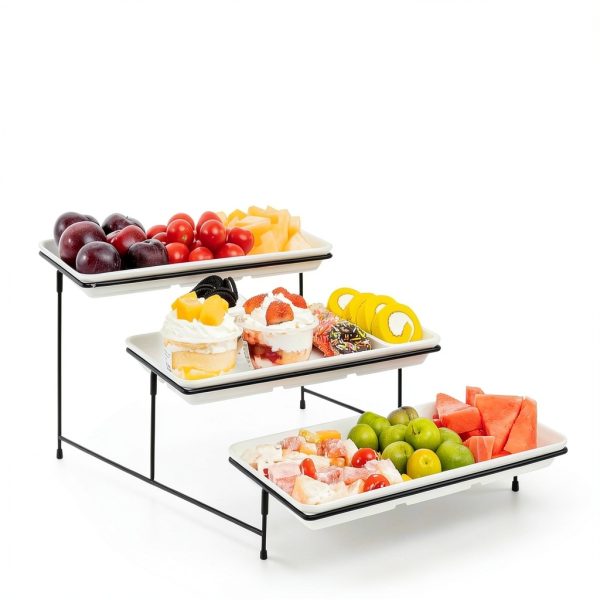 Rindoujin Tiered Serving Tray Classic White-1