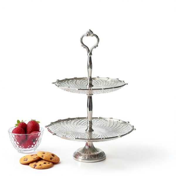 GlobeDecor Elegant 2-Tier Dessert Tray-2