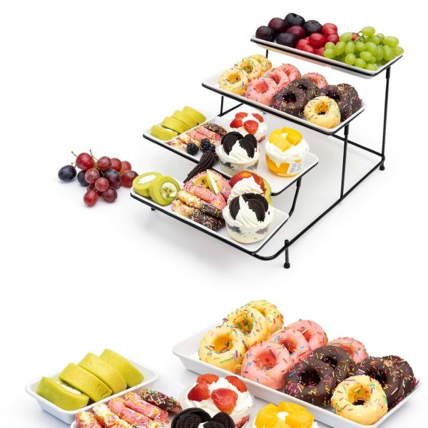 Rindoujin Tiered Serving Tray Classic White-2