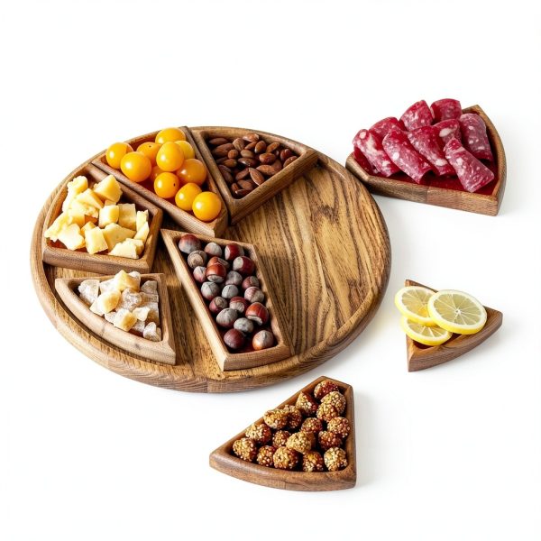 Generic Natural-Fiber Drop Cloche Serving Tray-5