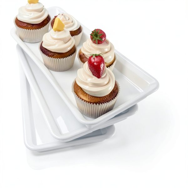 Bumusty Melamine Tiered Tray Black Collapsible-4