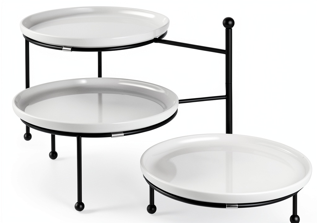 Yedio Porcelain Tiered Stand for Kitchen Dining