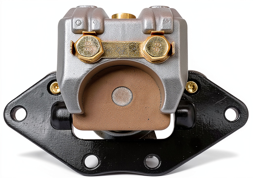 M MATI brake caliper installed on a Kawasaki Prairie ATV