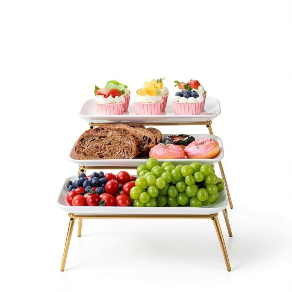 Happy Kit Gold Tiered Tray Kitchen Decor-1