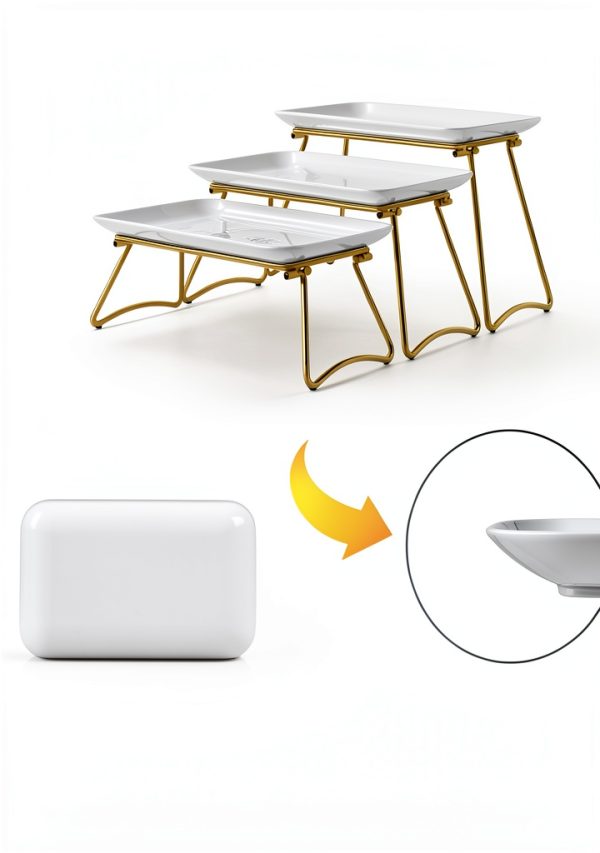 Happy Kit Gold Tiered Tray Kitchen Decor-3