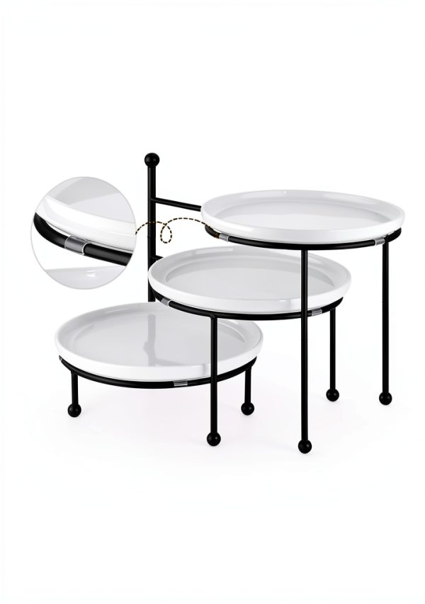 Yedio Porcelain Tiered Stand for Kitchen Dining-4