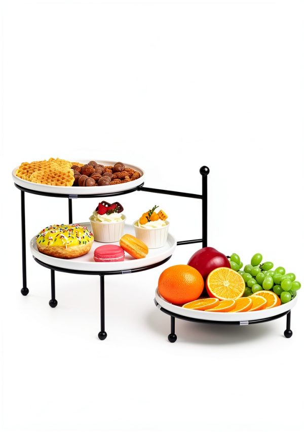 Yedio Porcelain Tiered Stand for Kitchen Dining-2