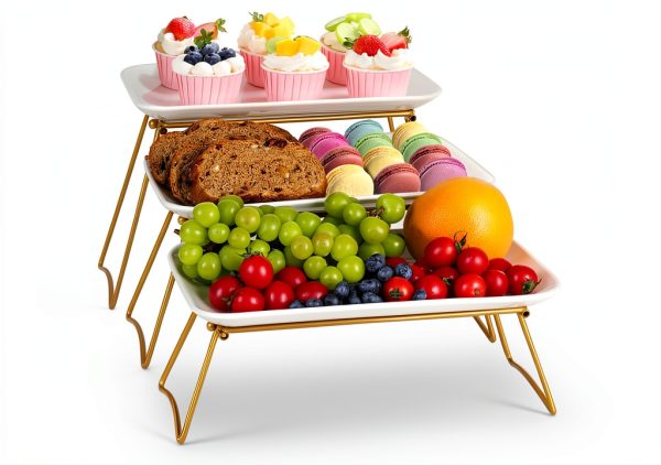 Happy Kit Gold Tiered Tray Kitchen Decor-2