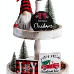 NEWLIGHTURE Christmas Tiered Tray Décor Set-0