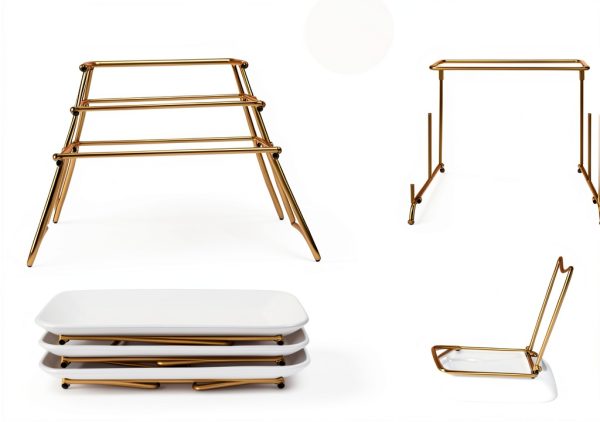 Happy Kit Gold Tiered Tray Kitchen Decor-6
