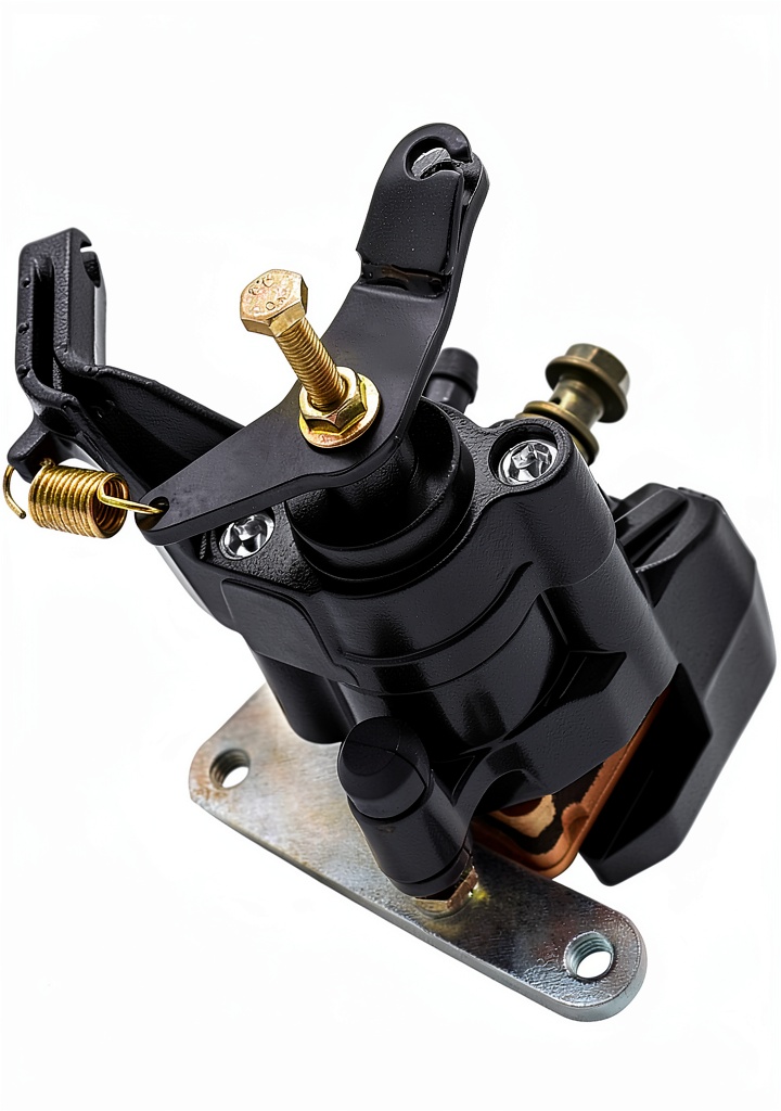 Kawasaki ATV brake caliper installed on a trail bike