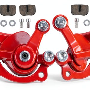 Mini Dirt Bike Brake Caliper Set MWMNUN Rear Red with Spare Pads-0