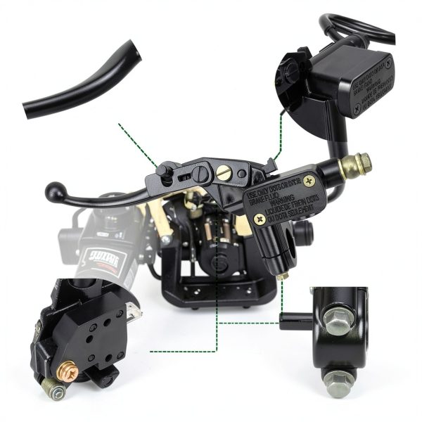 XIKOBY ATV Hydraulic Disc Brake Master Cylinder Caliper Kit 110cc-4
