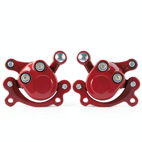 Mini Dirt Bike Brake Caliper Set MWMNUN Rear Red with Spare Pads-2