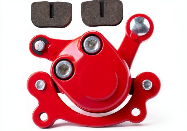 Mini Dirt Bike Brake Caliper Set MWMNUN Rear Red with Spare Pads-4