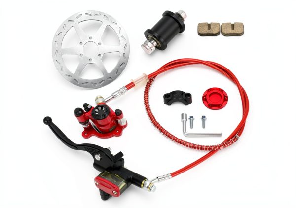 Mini Bike Hydraulic Brake Kit SHIQINHA SH-SC01-RD Red Master Cylinder-0