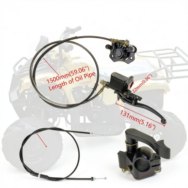 XIKOBY ATV Hydraulic Disc Brake Master Cylinder Caliper Kit 110cc-3