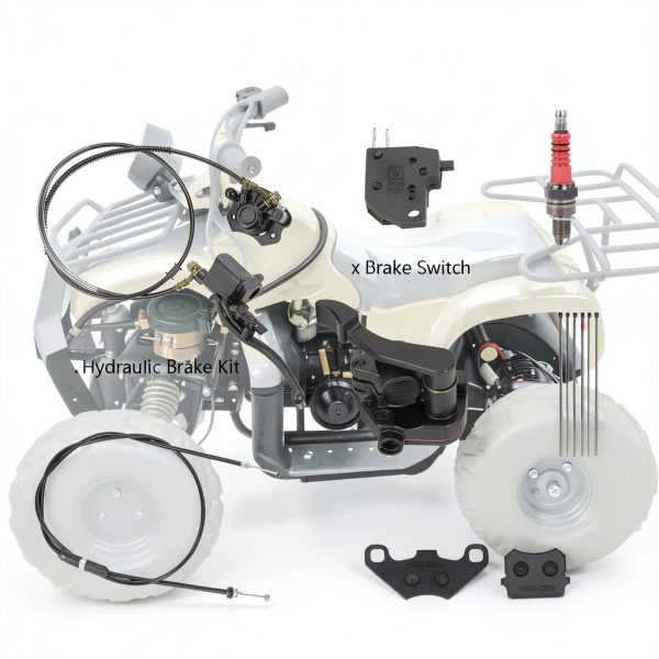 XIKOBY ATV Hydraulic Disc Brake Master Cylinder Caliper Kit 110cc-8