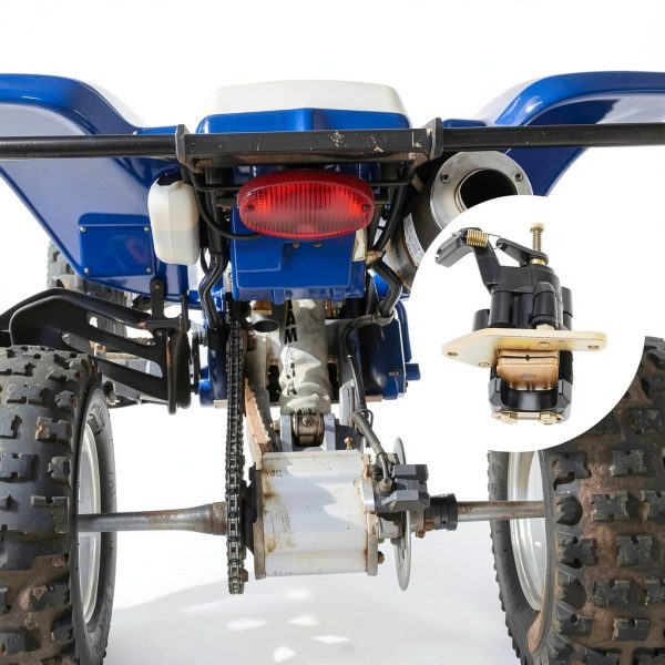 M MATI Rear Brake Caliper for Yamaha Banshee 350 YFZ350 Warrior 350 YFM350X Wolverine 350 YFM350FX Raptor 660R YFM660R with Parking Brake 1UY-2580W-01-00-6